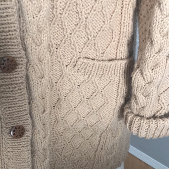 Vintage cable gauge hand made cardigan - Picture 4 of 10